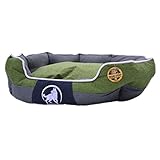 Aquagart Premium Hundebett waschbar mittelgroße Hunde I Hundekorb mittelgroße Hunde robust I Hundekissen mittelgroße Hunde rutschfest I Größe L 75 x 60 x 25cm I grün (L, Grün)