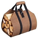 YIXIN2013SHOP Holzkorb Brennholz Tragetasche Outdoor Camping Brennholz Halter Tragen Aufbewahrungstasche Handtasche Holzhandling Canvas Tasche Kaminholztasche (Color : As Shown)