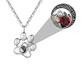 Foto Projektion Halskette Personalisiert Ich Liebe Dich Halskette 100 Sprachen Hunde Pfotenabdruck Kette Damen 925 Sterling Silber Halskette Anhänger Schmuck Geschenk