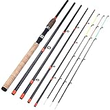 Sougayilang Feeder Rod mit 3 Spitzen Tragbare Angelrute Spinning Casting Travel Rod Vollsortiment Action Karpfen Grob