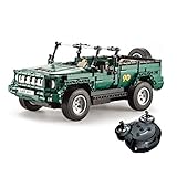 QXF-D Fernbedienung Auto DIY Zusammengebautes Soldat Fahrzeug Parade Jeep Chariot Puzzle Assembly Elektro Geschenk for Erwachsene Und Kinder für Erwachsene Jug