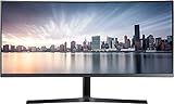 Samsung LC34H890WGUXEN 86,4 cm (34 Zoll) Premium Curved Monitor (HDMI, Display Port, USB Type-C, USB 3.0 HUB, 3,5 mm Audio, 4 ms Reaktionszeit (G/G)), dunkelsilb