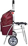 BGSFF Trolley Dolly mit Sitz, Treppensteigen Mehrzweck-Klappwagen für Wäsche, Lebensmittel, Eink