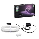 Philips Hue White & Col. Amb. Outdoor Lightstrip 5m, 1650 lm, dimmbar, 16 Mio. Farben, steuerbar via App, kompatibel mit Amazon Alexa (Echo, Echo Dot)