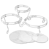 Wilton Weißes Verschnörkeltes Torten- und Dessert-Ständer-Set, Hochzeitstorten-S