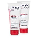 numis med Fußcreme mit 10% Urea - Hautberuhigende Fusscreme für sehr trockene & raue Füße - vegane Hautpflege ohne Silikone, Parabene & Mineralöl - Fußpflege 2er Pack (2x 100 ml)