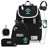 Schulrucksack Jungen Mädchen Teenager Schulranzen, Schultaschen Set 4-in-1 mit Lunch Taschen Federmäppchen Kinder Geldbörsen, Kinderrucksack Rucksäcke Daypacks Wasserdicht für Jungs Schü