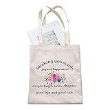 G2TUP Ruhestandsgeschenke für Frauen Tote Bag Goodbye Abschiedsgeschenke für Kollegen Schultertasche für den Ruhestand Boss beste Freunde, Viel Glück, M