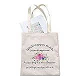 G2TUP Ruhestandsgeschenke für Frauen Tote Bag Goodbye Abschiedsgeschenke für Kollegen Schultertasche für den Ruhestand Boss beste Freunde, Viel Glück, M