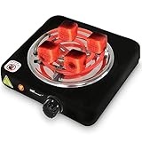 broil-master® Shisha Kohleanzünder - Elektrisch, 1000W Leistung, Farbwahl, Hitze regulierbar - Heizplatte, Heizspirale, Grillanzünder, Shishakohle, B