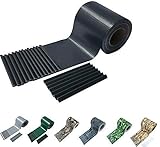 Sichtschutzstreifen Zaun 50 m x 19 cm inkl.20 Clips, Sichtschutz Zaunfolie PVC Sichtschutzstreifen Doppelstabmatten für Gartenzaun, Balkon/Diverse Farben (Anthrazit)