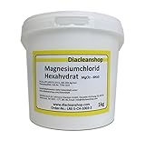 Magnesiumchlorid Hexahydrat 1kg - reinste Pharmaqualität (E511) - Magnesium chloride u.a. zur Herstellung von Magnesiumöl, Magnesium Spray, Magnesium Fußbad, Magnesium Vollb