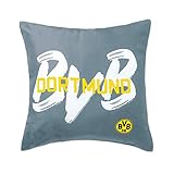 Borussia Dortmund Dekokissen BVB-Kollektion, grau, 40x40