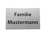 Tür Schild Türschild Briefkasten Briefkastenschild magnetisch oder selbstklebend Aufkleber Haus Praxis Büro Namen Namensschild personalisierbar Wunschtext Wunschname silb