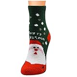 VICIKON 1 Paar Haussocken Damen Weihnachtssocken Thermosocken Wintersocken Warme Haussocken Kuschelsocken Damen Wollsocken Damen 39-42 Sportsocke Unisex Sportsocken W