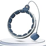 FUUMIY® Fitness Reifen mit Zähler, Smart Sportgeräte mit Abnehmbarer 16 Segmente Artikulierte Reifen,Fällt Nicht,120cm Umfang und Einstellbar.Fitness zubehãr für Gewichtsverlus-B