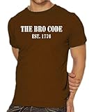 Touchlines Unisex/Herren T-Shirt How I Met Your Mother - The BRO Code, Brown, L, B1742