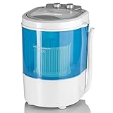 CLEANmaxx 07475 Mini-Waschmaschine, Toplader mit Schleuder Campingwaschmaschine Waschautomat für unterwegs, 3 Kg, 260 W