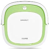Ecovacs Robotics Deebot Slim Ultra-flacher Staubsaugerroboter(15 W, mit Direktabsaugung, optimiert für Tierhaare) weiß/hellgrü