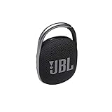 JBL CLIP 4 Bluetooth Lautsprecher in Schwarz – Wasserdichte, tragbare Musikbox mit praktischem Karabiner – Bis zu 10 Stunden kabelloses Musik Streaming
