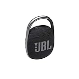 JBL CLIP 4 Bluetooth Lautsprecher in Schwarz – Wasserdichte, tragbare Musikbox mit praktischem Karabiner – Bis zu 10 Stunden kabelloses Musik Streaming