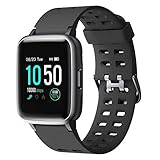 YAMAY Smartwatch,Fitness Armband Uhr Voller Touch Screen Fitness Uhr IP68 Wasserdicht Fitness Tracker Sportuhr mit Schrittzähler Pulsuhren Stoppuhr für Damen Herren Smart Watch für iOS Android Handy