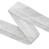 CCHKFEI Gardinenband Kräuselband, 50 m x 3 cm Gardinenband Universalband, Vorhang Überschrift Band, Polyester, Weiß