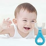 goodjinHH Kinder U-Form-Zahnbürste,Tragbare Baby-Silikon-Zahnbürste,Alle Abgerundeten Zahnbürste,360 ​​° Zahnbürste Kinder,Food Grade Silikonbürstenkopf (1Pcs C)