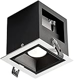 6w LED-Aufbau-Downlight-Arbeitsleuchte Quadratische Aluminium-Deckeneinbaubeleuchtungsstrahler Blendschutz Integrierter Bekleidungsgeschäftsgrill Eingebettete Panel-Downlight-Lampe Energiesp