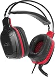 Speedlink SL-450312-BK DRAZE Gaming Headset 3.5mm Klinke schnurgebunden Over Ear Schwarz/Rot, 201 × 212 × 91