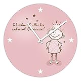 Pro-Art ta037 Glas-Wanduhr Time-Art, Ich werd Prinzessin, Durchmesser 40