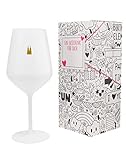 3forCologne | Weinglas aus hochwertigen Kristallglas | Souvenir Deutschland | Geschenkidee Muttertag, Vatertag, Gastgeschenk | Geschenkbox mit Textfeld | MADE IN GERMANY, Größe:Weiß-D