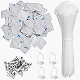 120 Stück Klebesockel für Kabelbinder, Kabelbinder Halter Selbstklebend, Schraubsockel Montagesockel Kabelbinderhalter Set (23 * 23 mm), Selbstklebende Kabelklemme, Kabelschelle Klebepads Kab