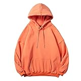 TEELONG Unisex Kapuzenpullover Pullover Herbst Casual Solide Dropped Schulter Ärmel Kordelzug Tasche Mit Kapuze Sw