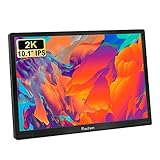 2K Monitor, Prechen 10,1 Zoll QHD Tragbarer Monitor 2560 x 1600 IPS Klein Monitor mit HDMI/USB/Type-c Schnittstelle, Eingebaute Lautsprecher Gaming Portable Monitor für PS3/PS4/Xbox/Laptop/MacBook