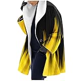 HHOP Damen Mantel türkis Damen Winterjacke Damen mit Fell lang Winterjacke Damen lang Damen Gilet Lange leichte Jacke Weste Damen mit Kapuze Parka mit Fell Damen Winterjacke lang