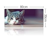 Mauspad Katze auf dem Boden Große Lock Edge Mauspad Pc Computer Matte Größe 40X90Cm Gaming Mousepads Waschbar 700X300X3M