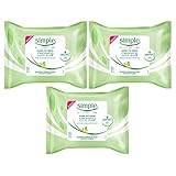 Simple Gesichtsreinigungstücher, sanft zu Haut, 25 Stück (3 Packungen)