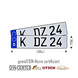 2 Kfz-Kennzeichen in der Größe 420x110 mm | DIN-Zertifiziert | OFFIZIELL amtliche Nummernschilder | EU Wunschkennzeichen mit individueller Prägung | Autokennzeichen und für Fahrradträg