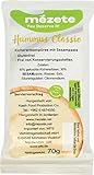 Mezete Hummus, helle und cremige Konsistenz, Frei von Konservierungsstoffen, verzehrfertig, vegan und glutenfrei, (1 x 70 g)