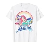 Disney Little Mermaid Pastel Rainbow Retro Graphic T-S