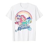 Disney Little Mermaid Pastel Rainbow Retro Graphic T-S