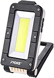 Fyore Arbeitslampe Baustrahler akku led Werkstattlampe COB LED Arbeitsstrahler Arbeitsleuchte magnetlampe handlampen led strahler Akkulampe USB aufladbar, f¨¹r Stromausf?llen, Zelt, Camping, N