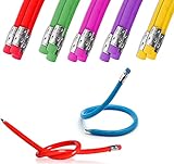 15x Biegbare Bleistifte in Premium Qualität | flexible biegsame Bleistifte | bunte Biegebleistifte | ideal für den Kindergeburtstag als Mitgebsel Mitbringsel o. Gastgeschenk für Jungen u. M