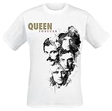 Queen Forever Männer T-Shirt weiß L 100% Baumwolle Band-Merch, B