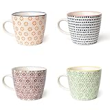 Parusia® Tassenset 'Zuhause' | deine individuellen und bunten Tassen | 4er Set für jede Stimmung ein buntes Muster | dänisches Desig