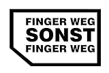 Aufkleber Sticker geplottet Finger Weg Sonst Finger Weg schwarz Autoaufkleber JDM Fun Tuning Moped Motorrad Simson Bike Laptop Wohnmobil LKW Quad Dont T