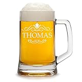 polar-effekt Bierkrug Personalisiert mit Gravur eines Namens - Bierseidel Geschenk zum Geburtstag Geschenkidee - Motiv Ornament 0,5