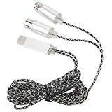 MIDI-Kabeladapter, USB-MIDI-Schnittstellenkabel Professional mit Eingang Ausgang Verbindungskontrollleuchte für Musik MIDI-Keyboards für PC/Laptop für Sy