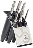 Global 35th Anniversary Special Edition 7-teiliges Messerset bestehend aus 6 Messern & 1 Messerblock - Cromova 18 High Carbon E